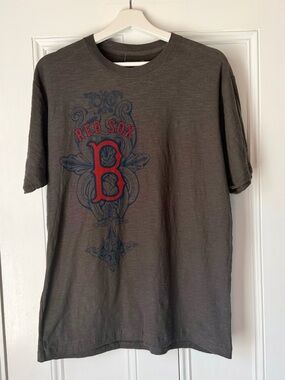 NWT Boston Red Sox Shirt Medium M MLB Wright & Ditson Gray Red Graphic